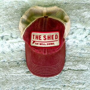 COPY - Distressed Red and Tan Mesh Cap